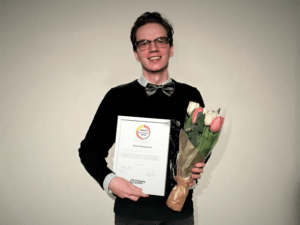 Einar Gunnarsson får hedersomnämnandet ”Årets Lärarstudent” för sina insatser inom skola