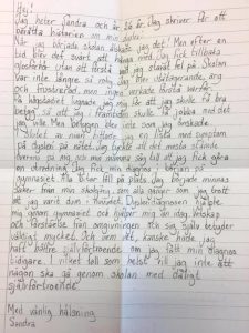Sandra skrev brev till Sveriges skolchefer om sin oupptäckta dyslexi