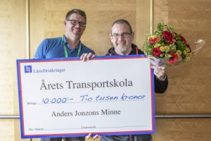Björknäsgymnasiet i Boden fick utmärkelsen Årets Transportskola - Till Anders Jonzons minne!