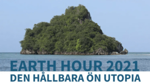 Elever befolkar öde ö i samband med Earth Hour