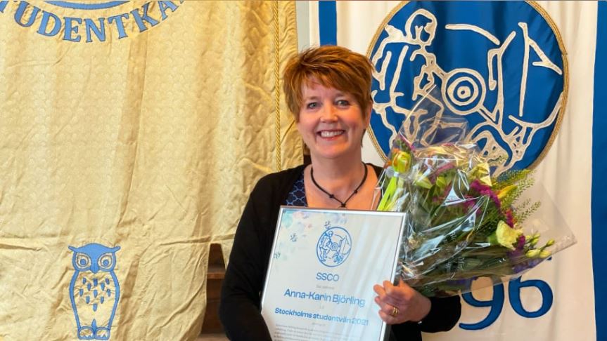 Anna-Karin Björling utsedd till Stockholms studentvän 2021