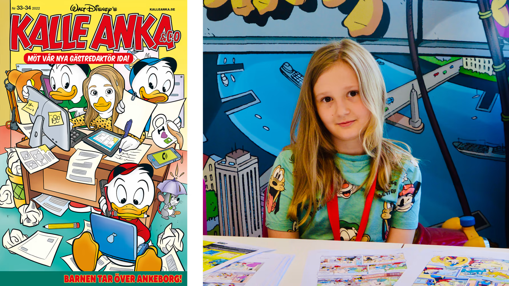 9-åriga Ida blev redaktör och kreatör för Kalle Anka & C:o